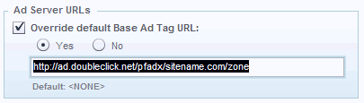 Override Base Ad Tag URL