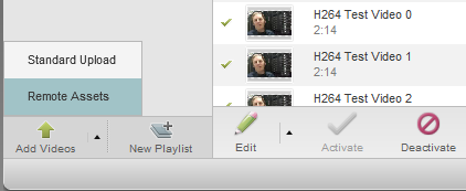 Add Videos - Remote Assets