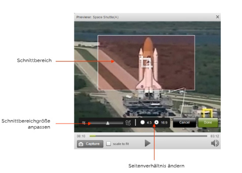 Schneidetool f&uuml;r Miniaturansichten