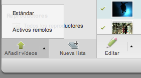 Botón Añadir vídeos