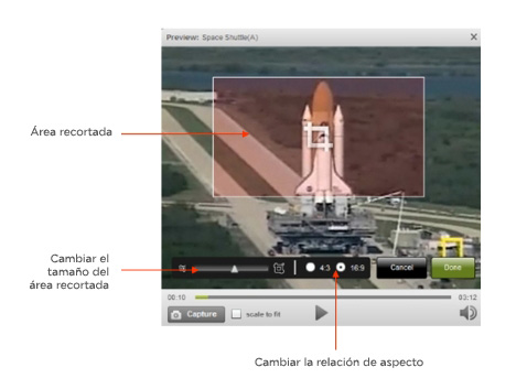 Herramienta de recorte de im&aacute;genes en miniatura