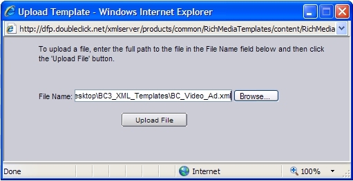 Upload Creative Template