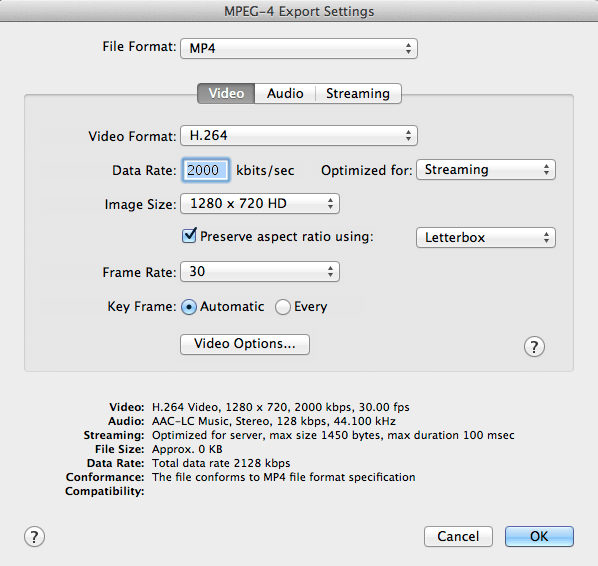 Camtasia export settings for mac