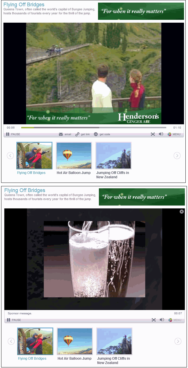 Variation to Format 23 (with click-through to video)