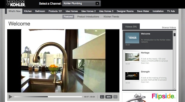 Kohler uses Brightcove Video Cloud to highlight its product lines 