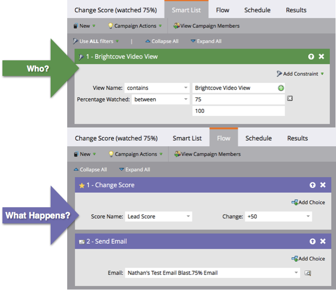 Marketo smart list