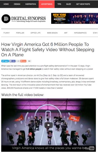 Digital Synopsis Article Virgin America