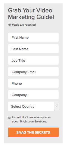 Landing Page form CTA Button B