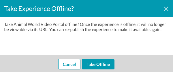 take project offline